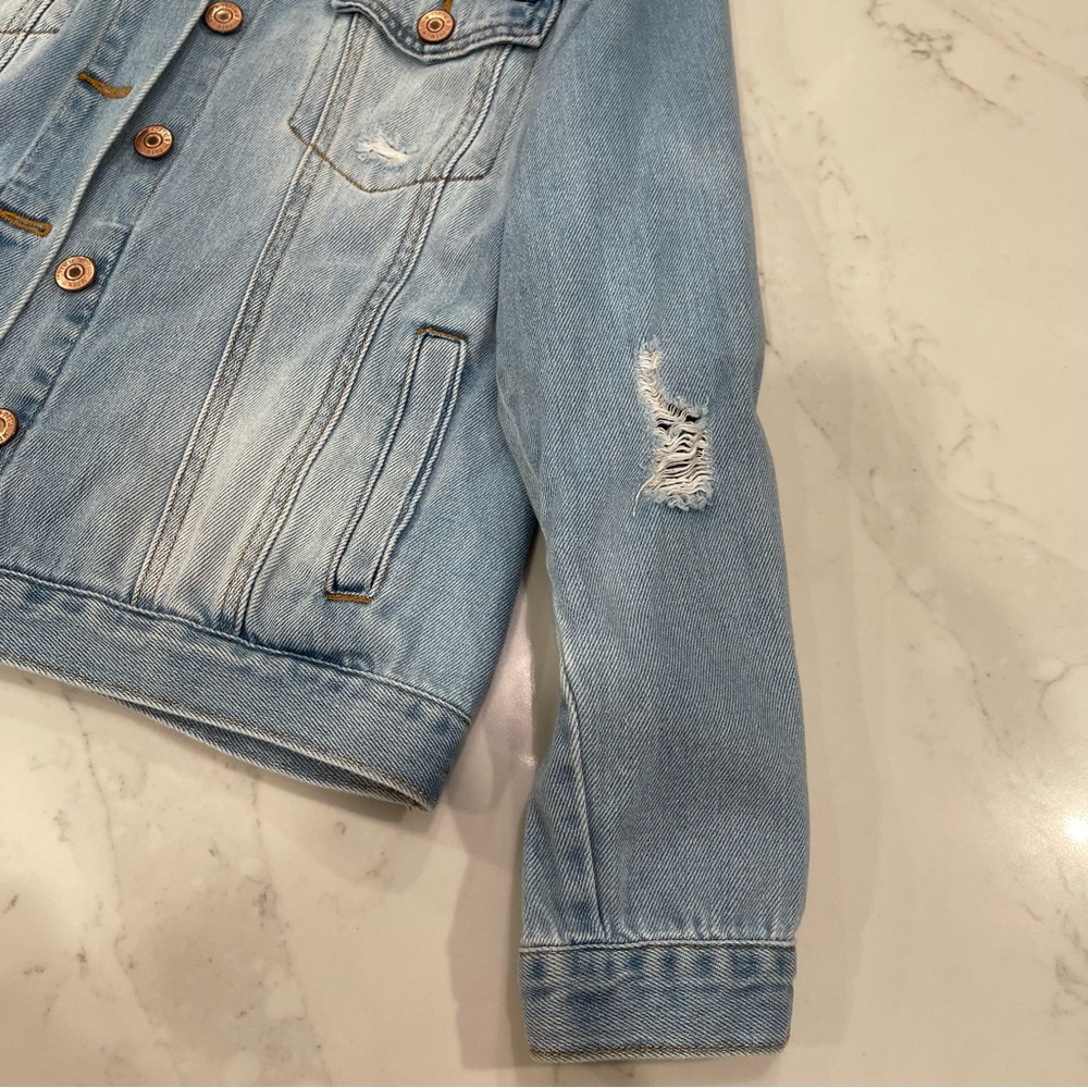 Forever 21 Embroidered Oversized Denim Jacket - Picture 5 of 16